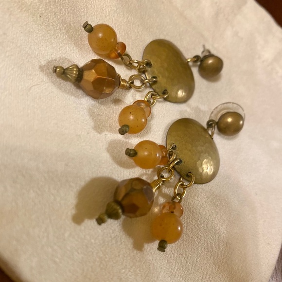 π€ Rustic Bronze Dangly Earrings - Picture 2 of 4